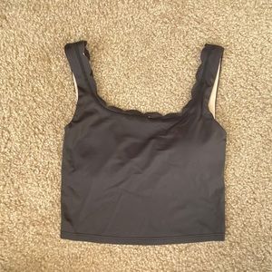 Kortni Jeane Scallop Top in Black